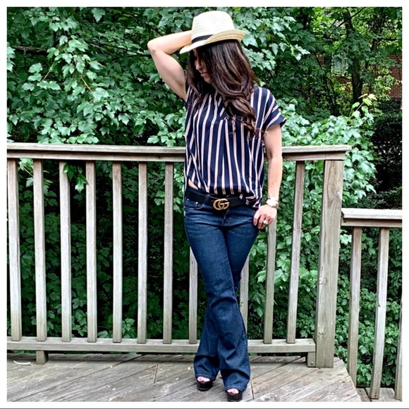 ✨LAST ONE✨Chic stripe short sleeves tunic top - Picture 2 of 6